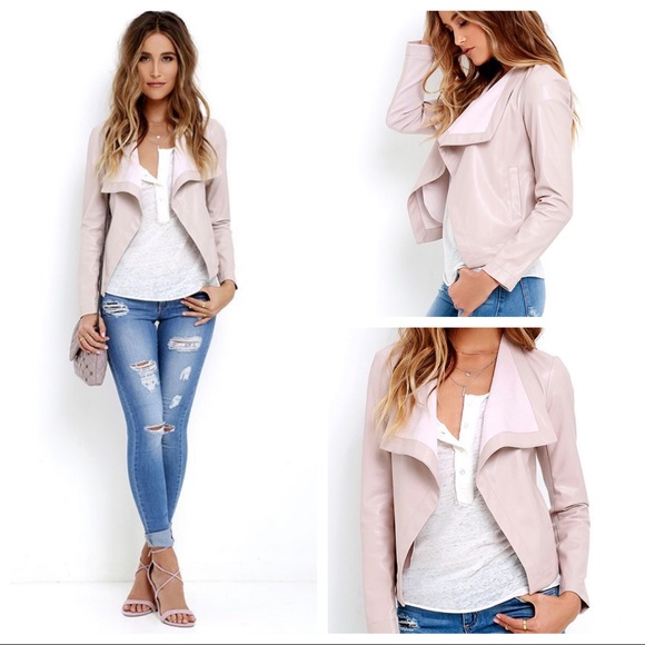 BB Dakota Ariana Pink Vegan Leather Jacket Medium - Picture 2 of 5